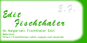 edit fischthaler business card
